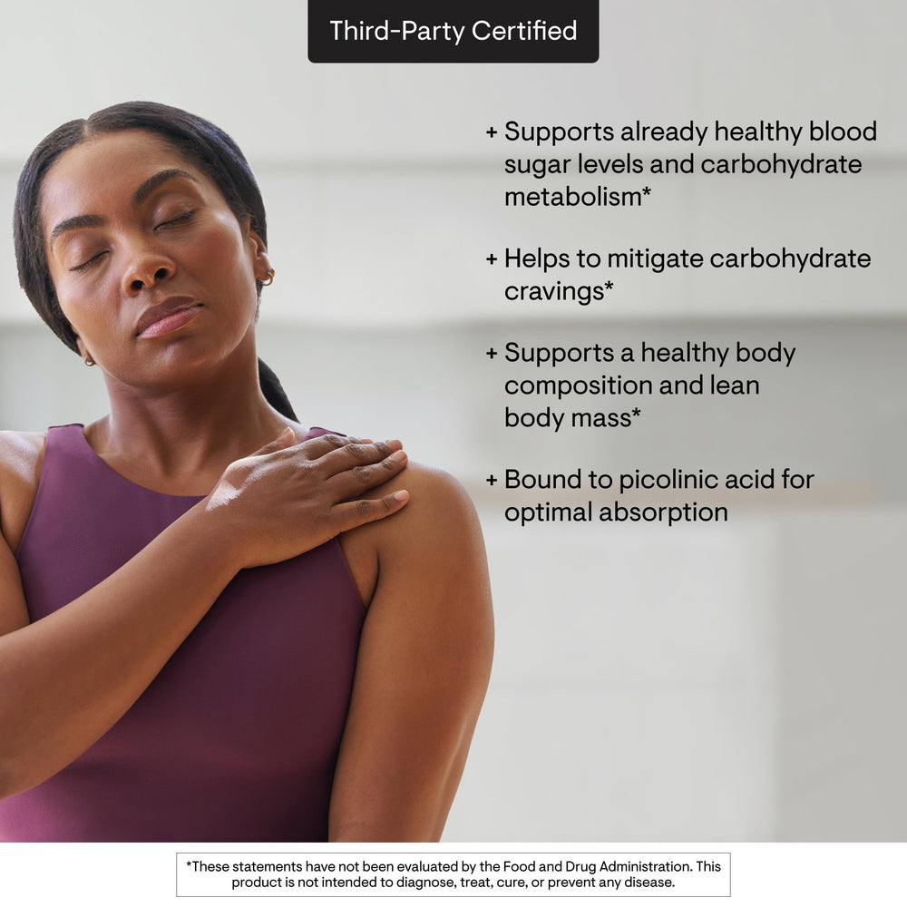 THORNE Chromium Picolinate capsules supporting healthier carbohydrate choices