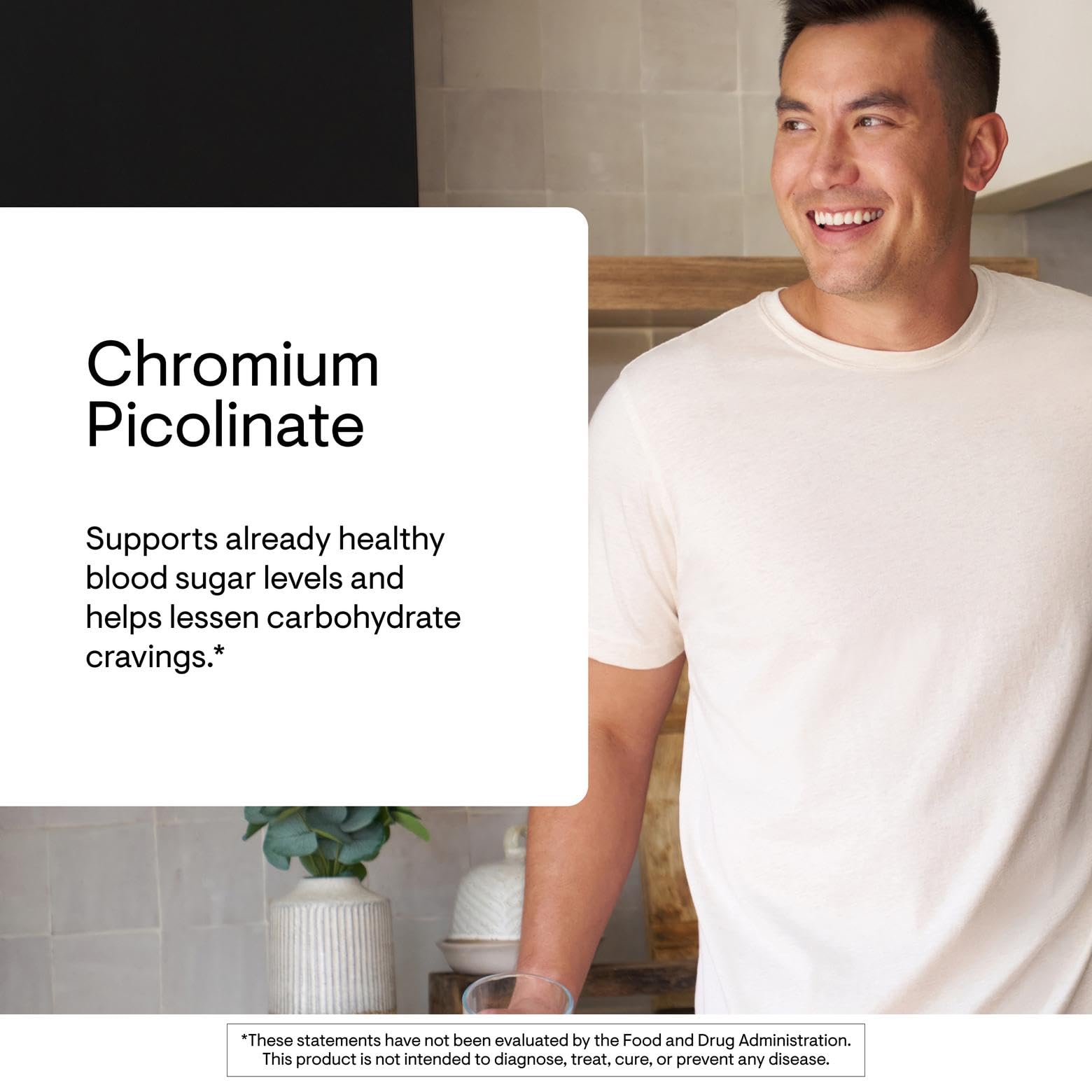 THORNE Chromium Picolinate packaging shows dairy, soy, gluten-free claim