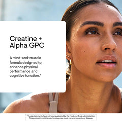THORNE Creatine Alpha-GPC label detail highlighting clarity and NSF certification.