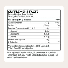 THORNE Creatine + BCAAs nutrition panel highlighting ingredient profile for training readiness