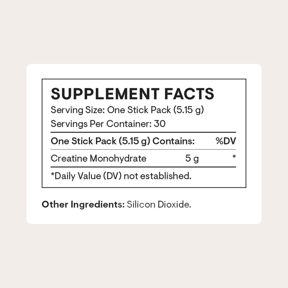 THORNE Creatine powder dispense highlights quick mixing for energy production during training.