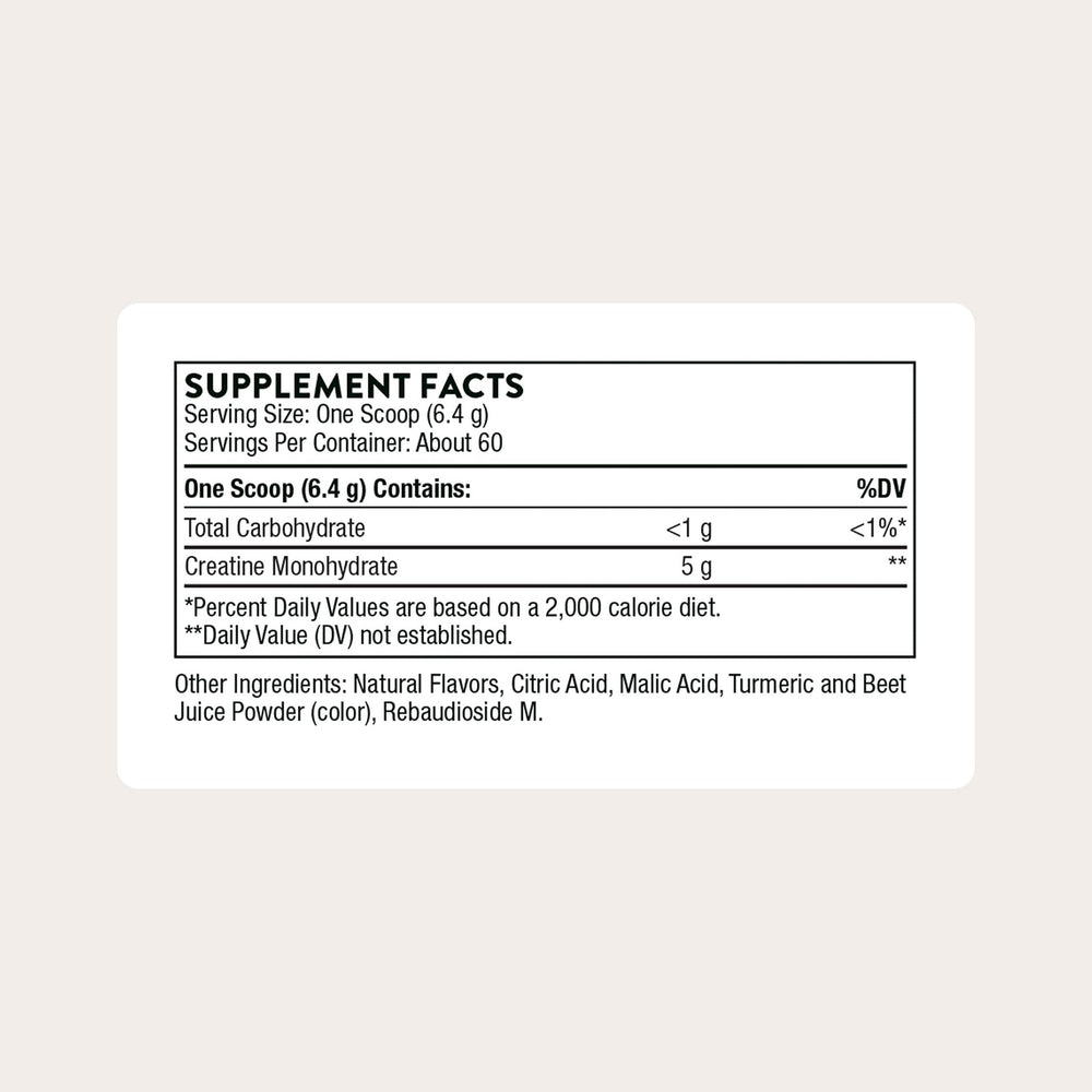 THORNE Creatine scoop-dispense with precise 5 g serving for steady training