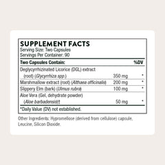 Thorne GI Relief capsules close-up for convenient daily digestive comfort.