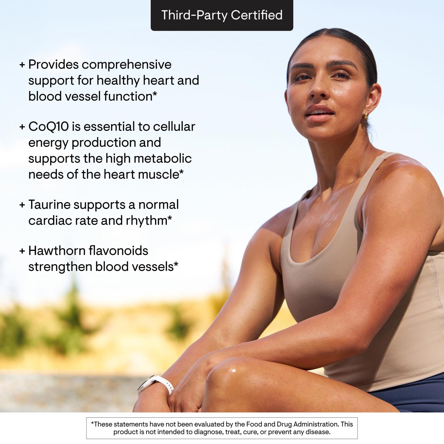 Thorne Heart Health Complex back label with dosage guidance for daily use