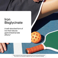 Thorne Iron Bisglycinate label closeup showing product name and key details