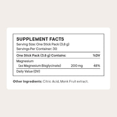 Thorne Magnesium Bisglycinate stick-pack serving for convenient evening use