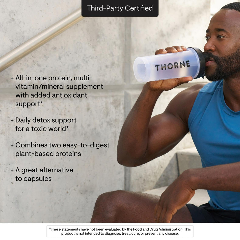 THORNE MediClear-SGS bottle with label shown for easy daily use