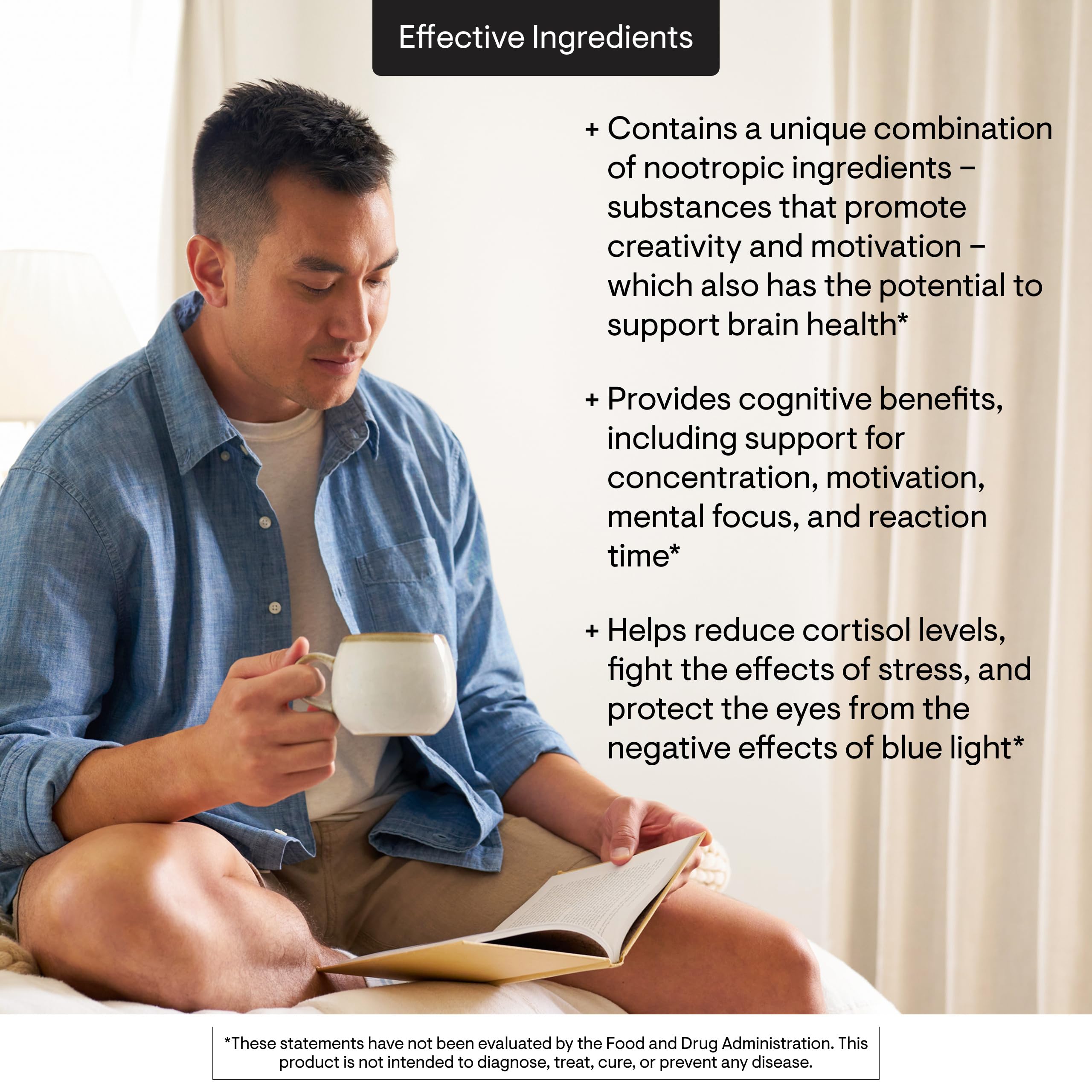 THORNE Memoractiv eye-comfort shot suggesting reduced eye strain during screen time.