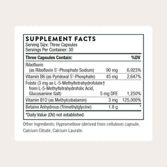 THORNE Methyl-Guard Plus 5-MTHF capsules highlighting active folate form.