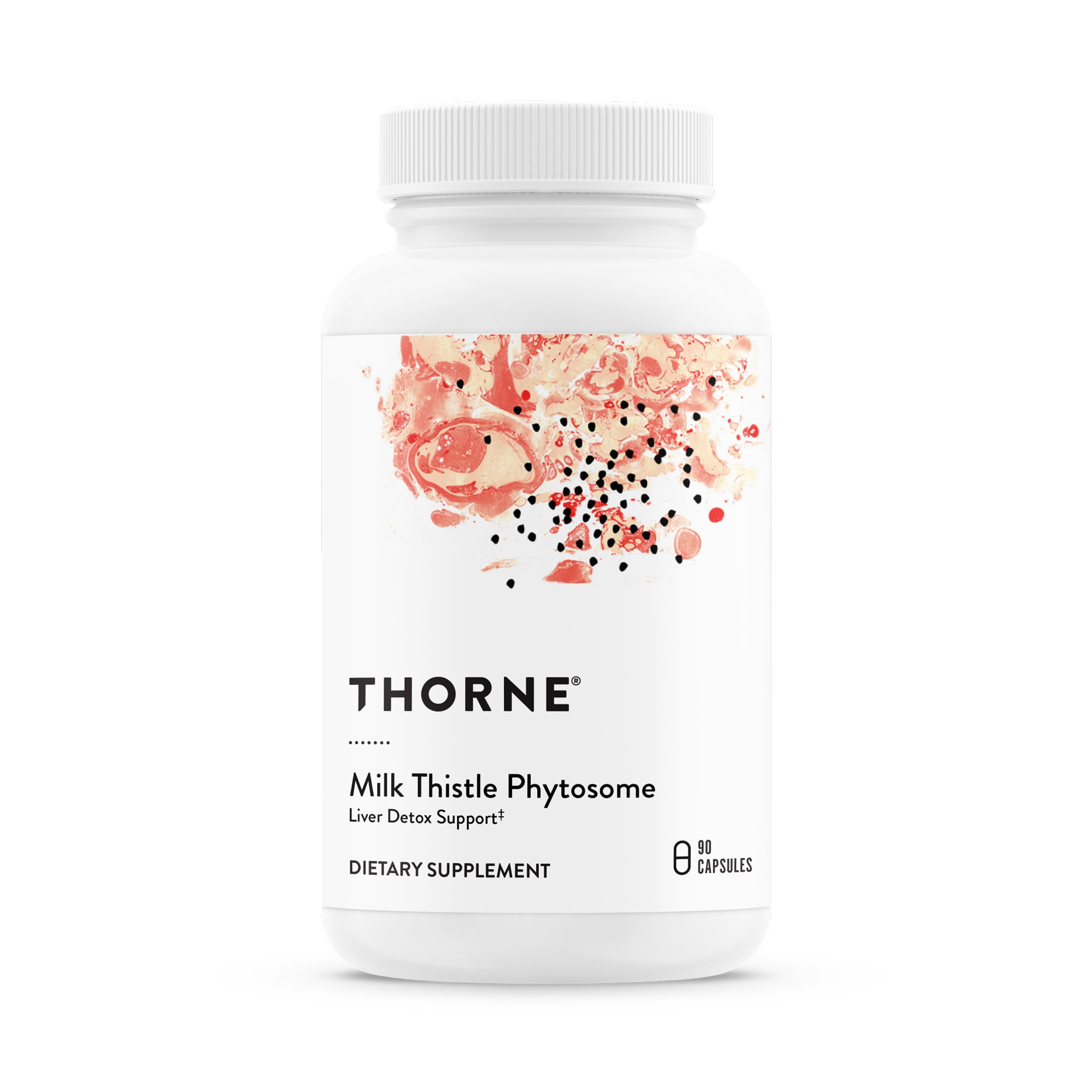 Thorne Milk Thistle Phytosome bottle front highlights liver support