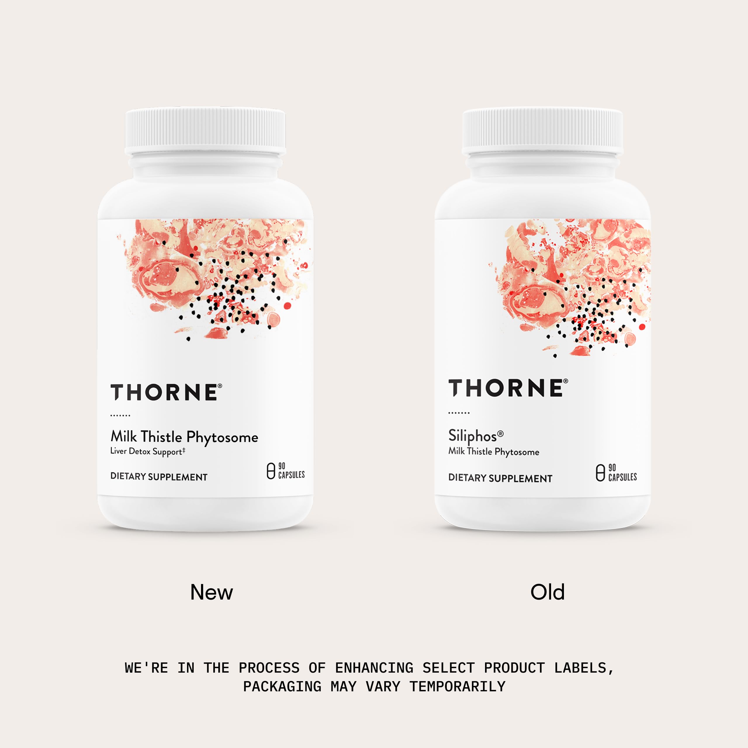 Thorne Milk Thistle Phytosome label detail notes gluten-free dairy-free soy-free