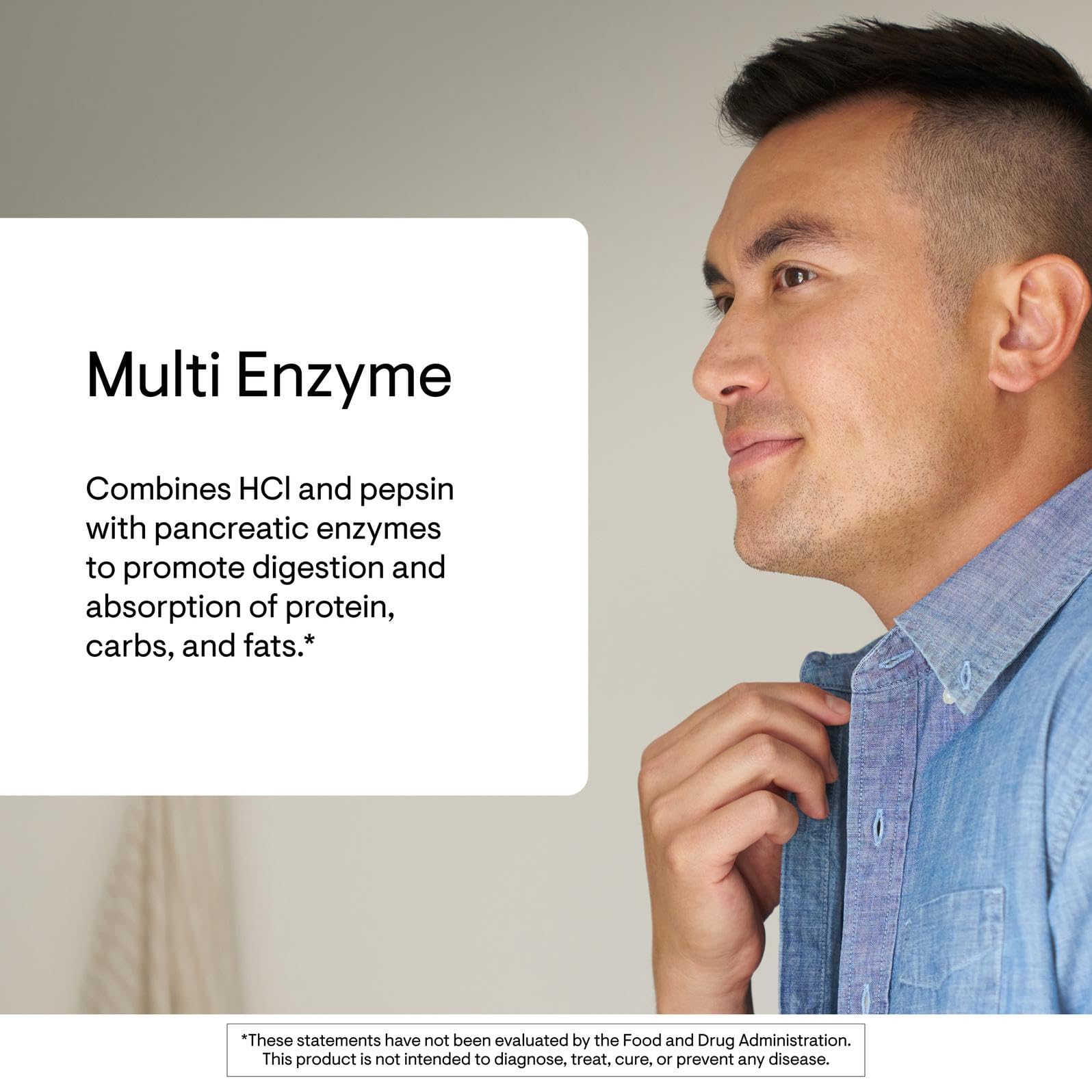 Thorne Multi Enzyme capsules closeup highlights dairy-free formula
