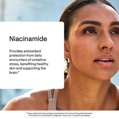 THORNE Niacinamide non-flushing form promotes balanced energy and skin support.