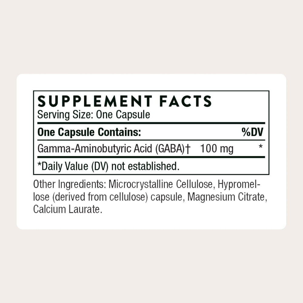 THORNE PharmaGABA-100 capsules lineup highlights 60-count daily use