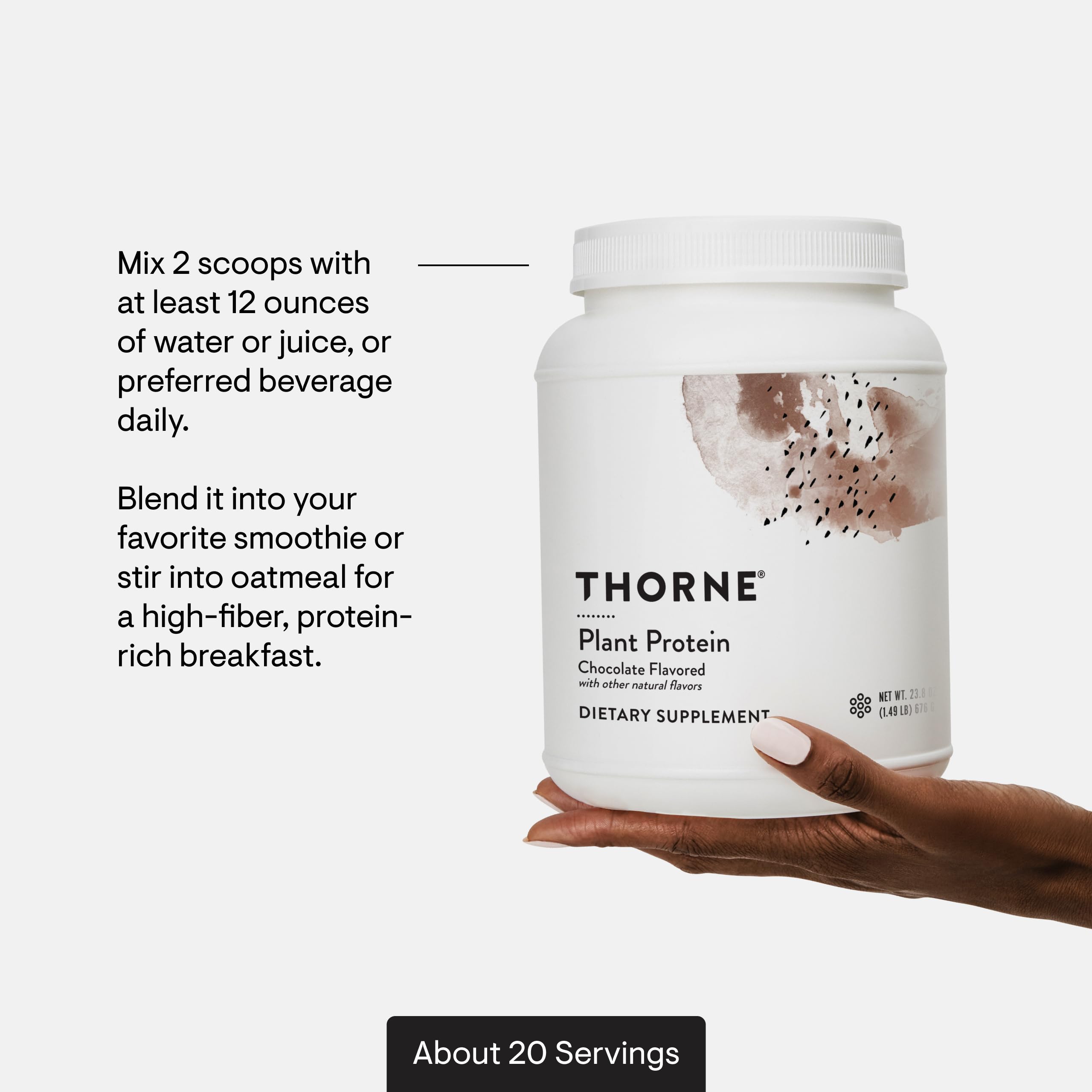 THORNE Plant Protein chocolate daily routine—great post-workout option