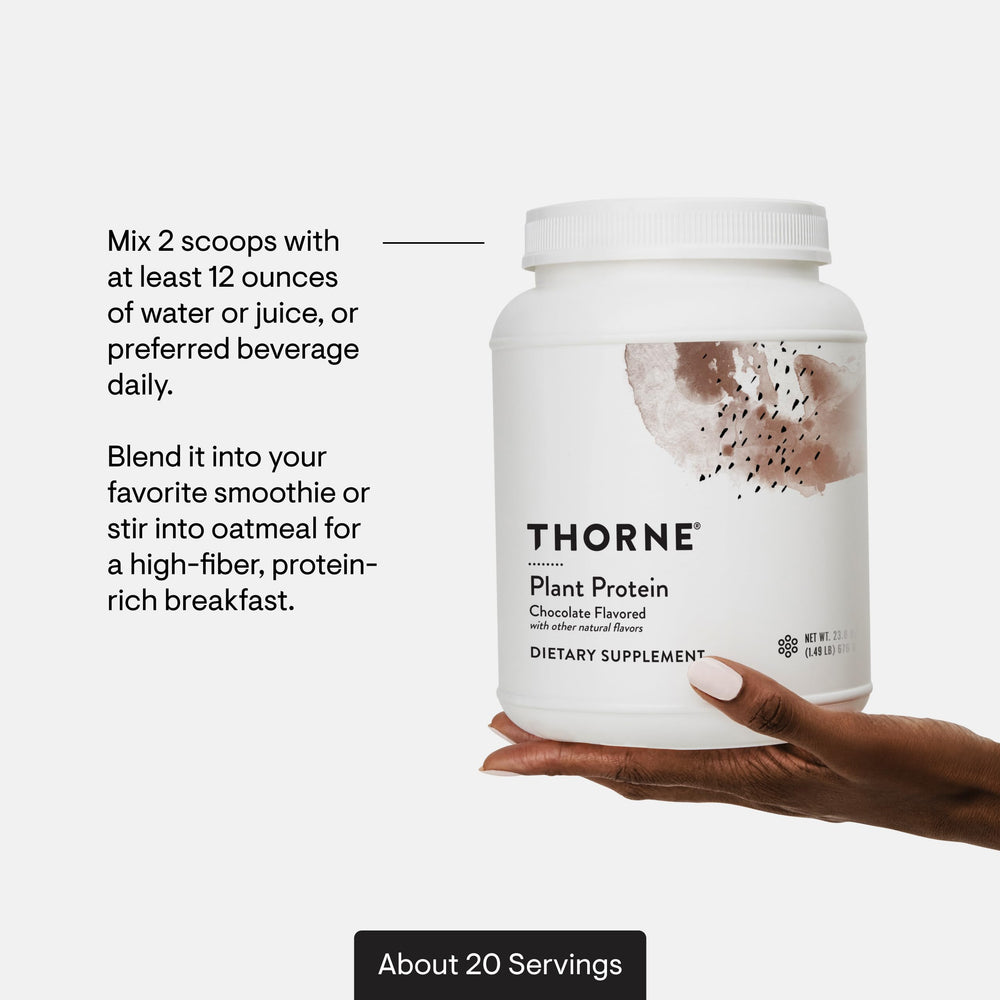 THORNE Plant Protein chocolate daily routine—great post-workout option