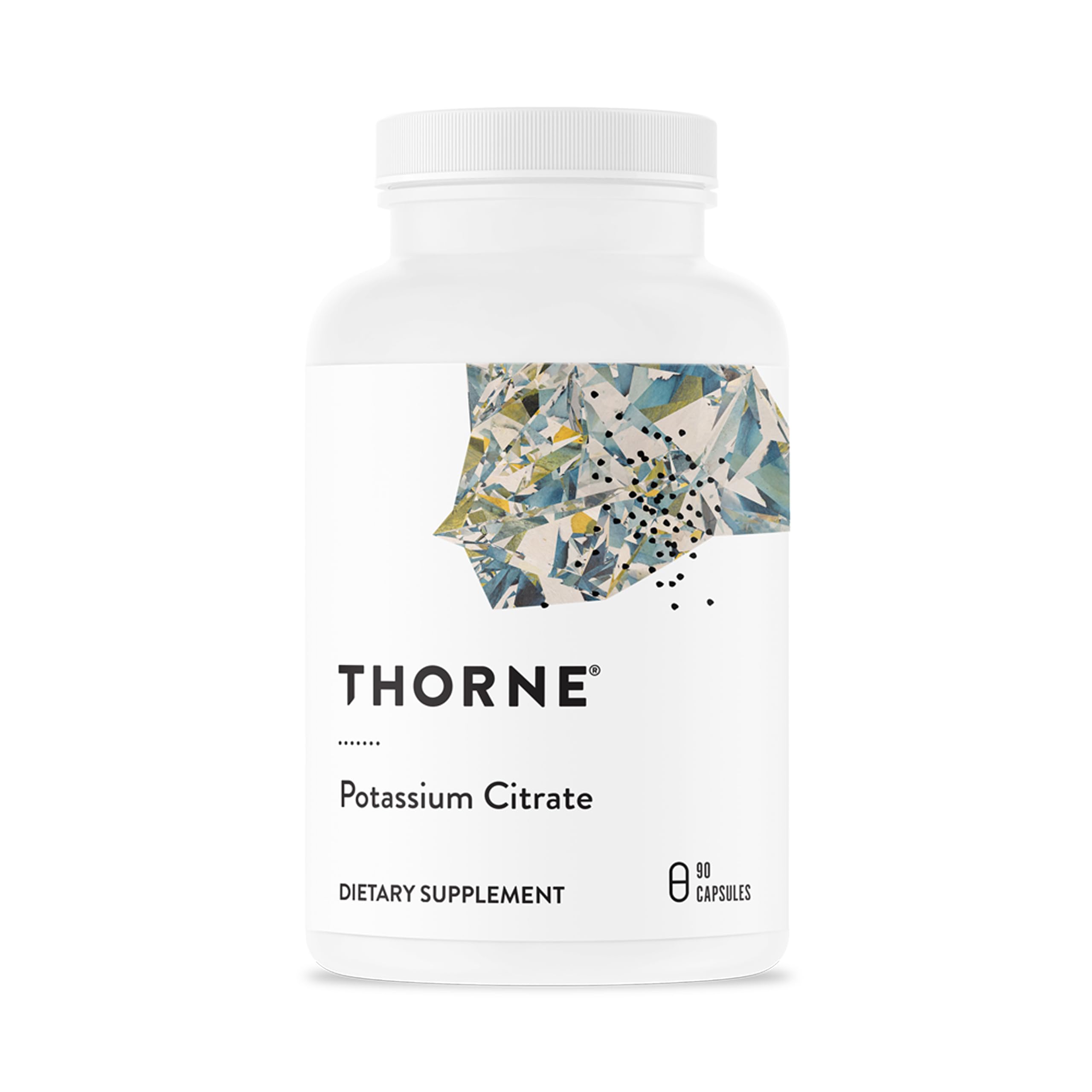THORNE Potassium Citrate bottle with capsules showing skeletal muscle function