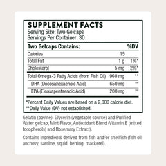 THORNE Prenatal DHA softgel capsules close-up for gentle digestion