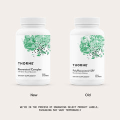 THORNE Resveratrol Complex capsules close-up for convenient daily use