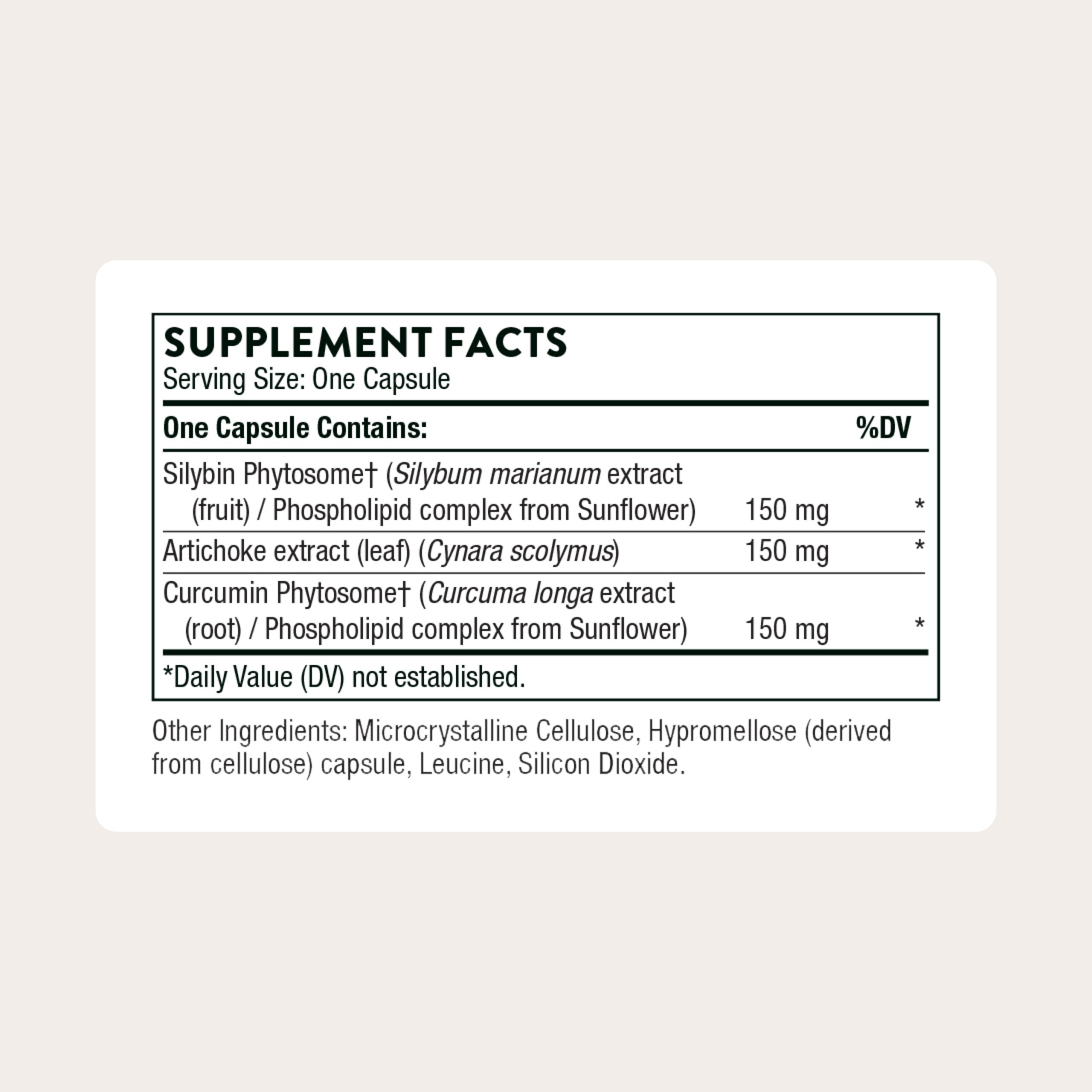 THORNE S.A.T. Silymarin phytosome capsules with enhanced absorption