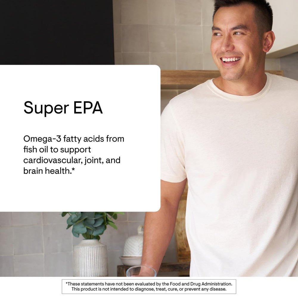 THORNE Super EPA label detail with EPA and DHA content