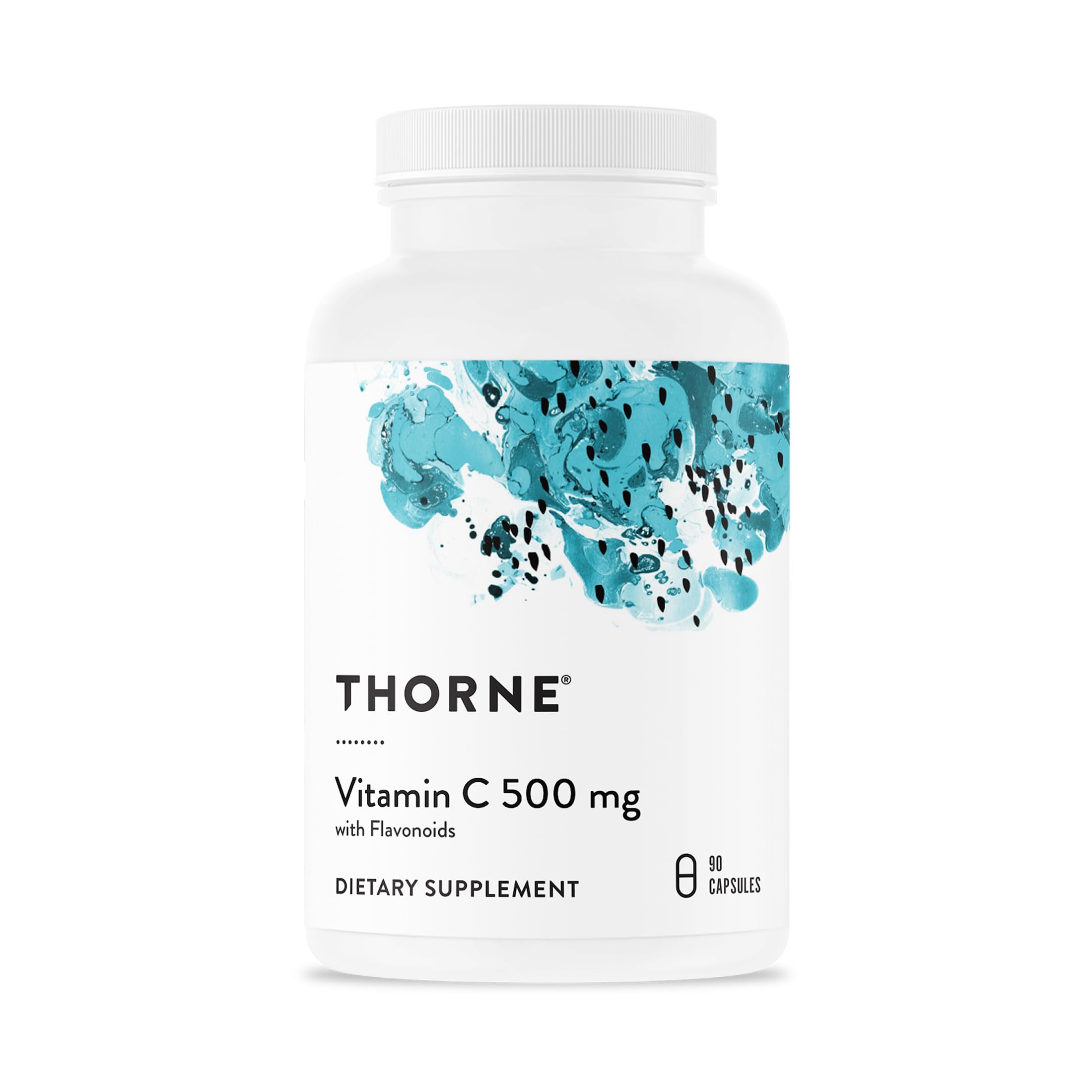 THORNE Vitamin C 500 mg bottle front with citrus bioflavonoids