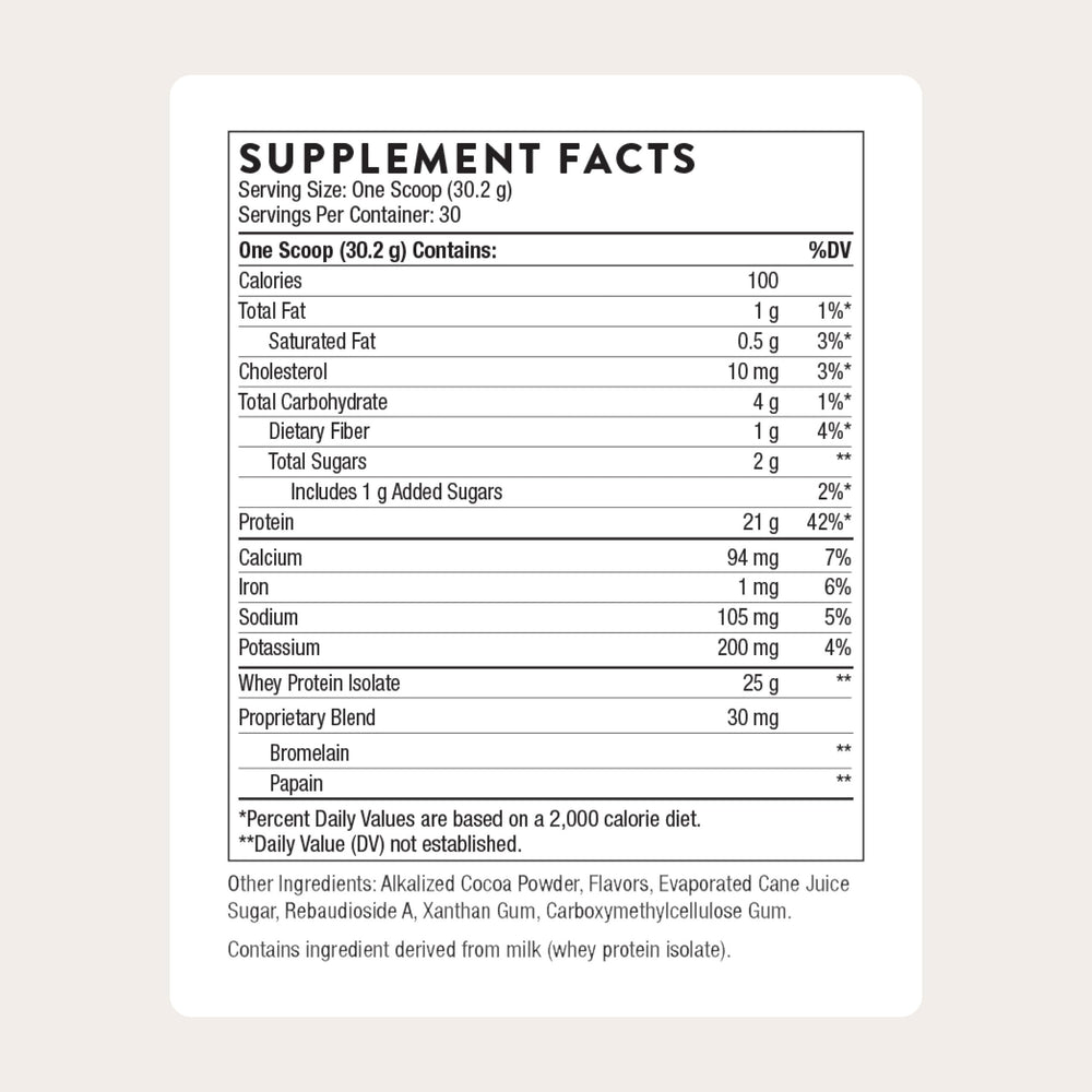 THORNE Whey Protein Isolate chocolate shaker mix for quick blending on the go