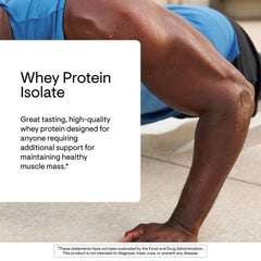 THORNE Whey Protein Isolate vanilla mixing bottle illustrating fast-dissolving powder