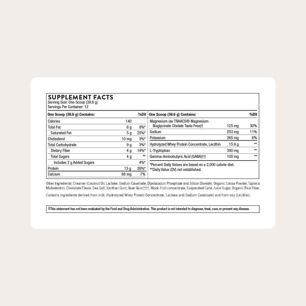 THORNE RecoveryPro bottle back label with NSF Certified for Sport seal