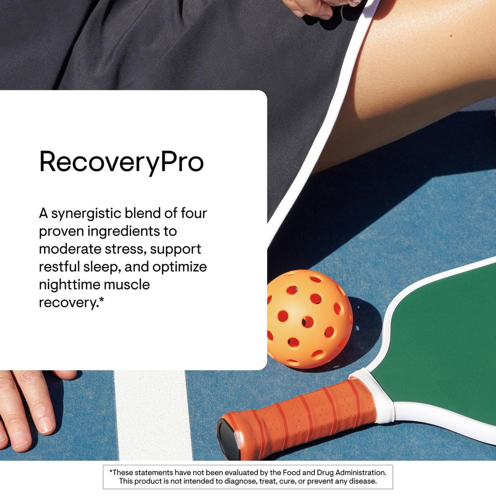 THORNE RecoveryPro ingredients label highlighting whey protein and BCAAs