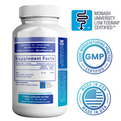 Three Arrows Iron Repair capsules closeup highlighting smooth, easy-to-swallow capsules.