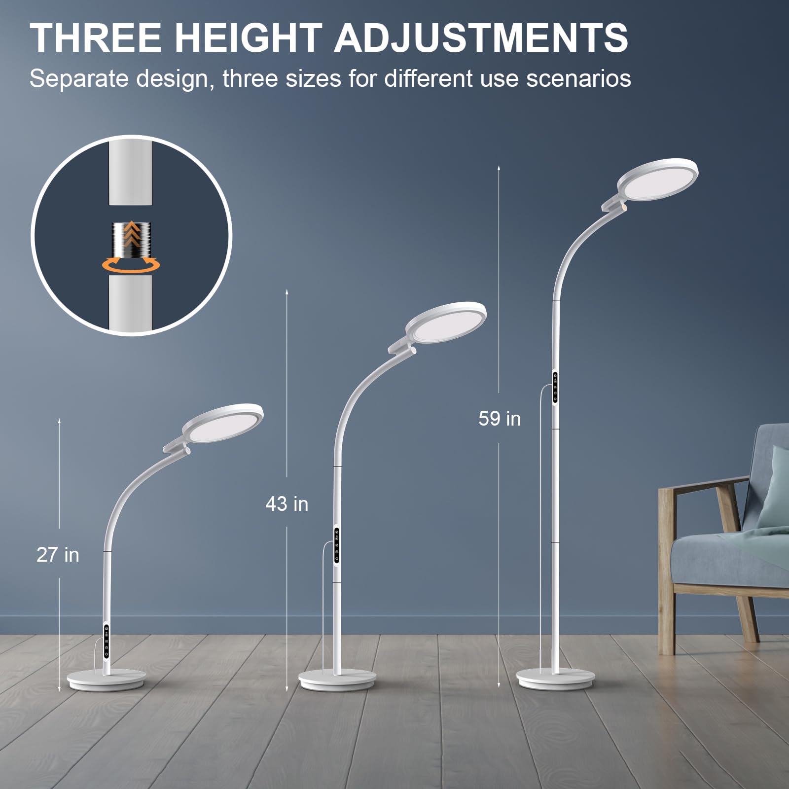 Threnthos Light Therapy Lamp auto shut-off feature adds convenience and safety.