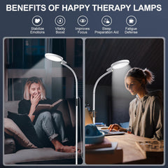 Threnthos Light Therapy Lamp floor-standing design for versatile room placement.