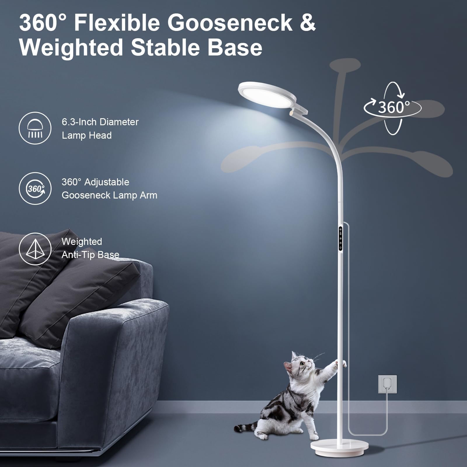 Threnthos Light Therapy Lamp remote control for effortless changes without moving.