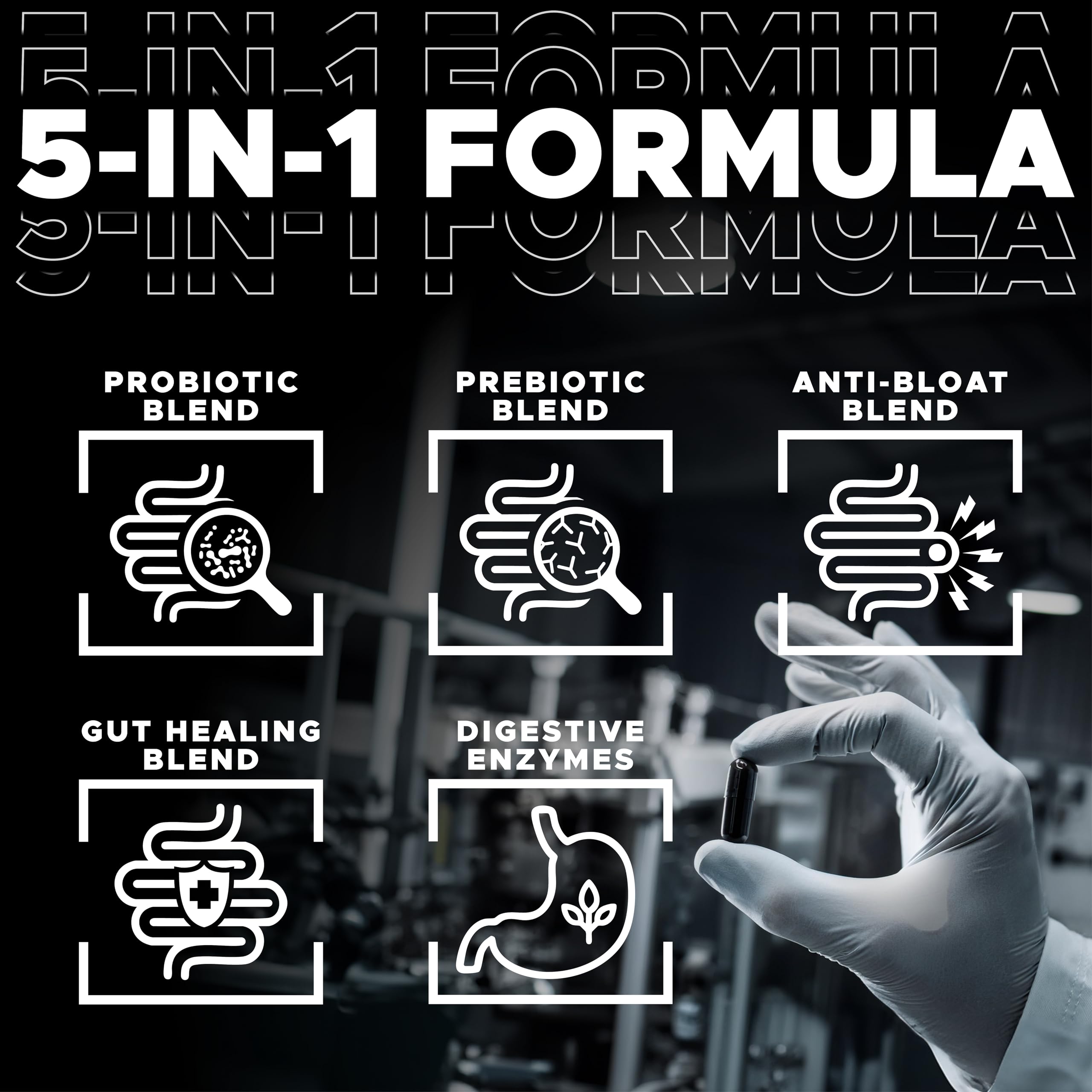 Thrival Digestival bottle label highlighting potency and multi-ingredient gut support.