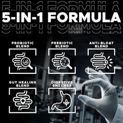 Thrival Digestival bottle label highlighting potency and multi-ingredient gut support.