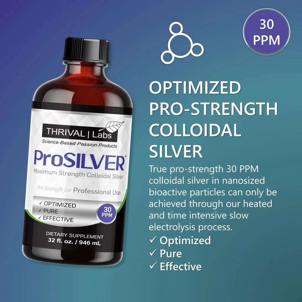 Thrival Labs ProSILVER vegan gluten free GMO free icons
