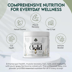 ThriveGut Colostrum Gold being poured into a glass for easy daily dose