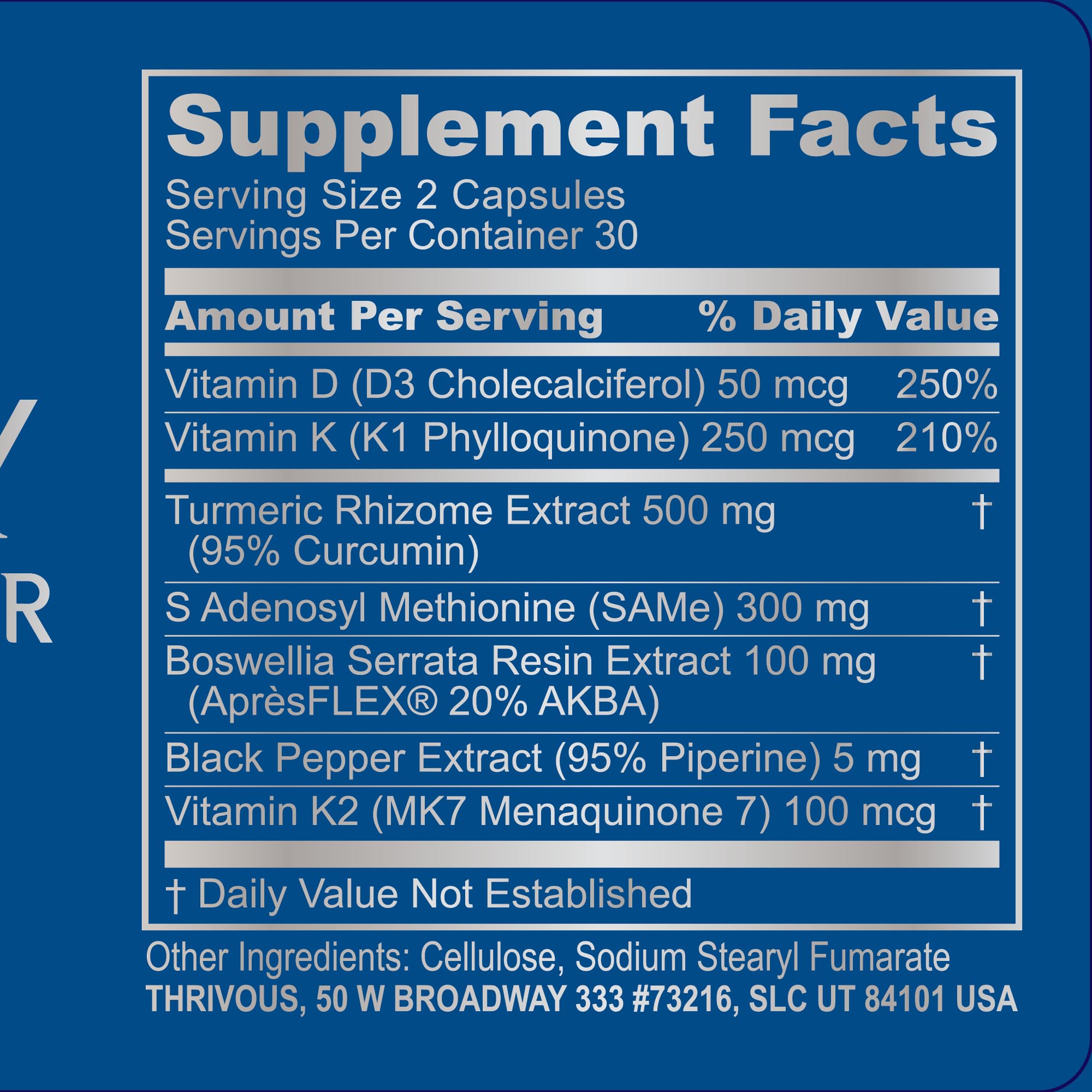 Thrivous Tenacity Arthroprotector capsules ready for daily use supporting joint and bone health.