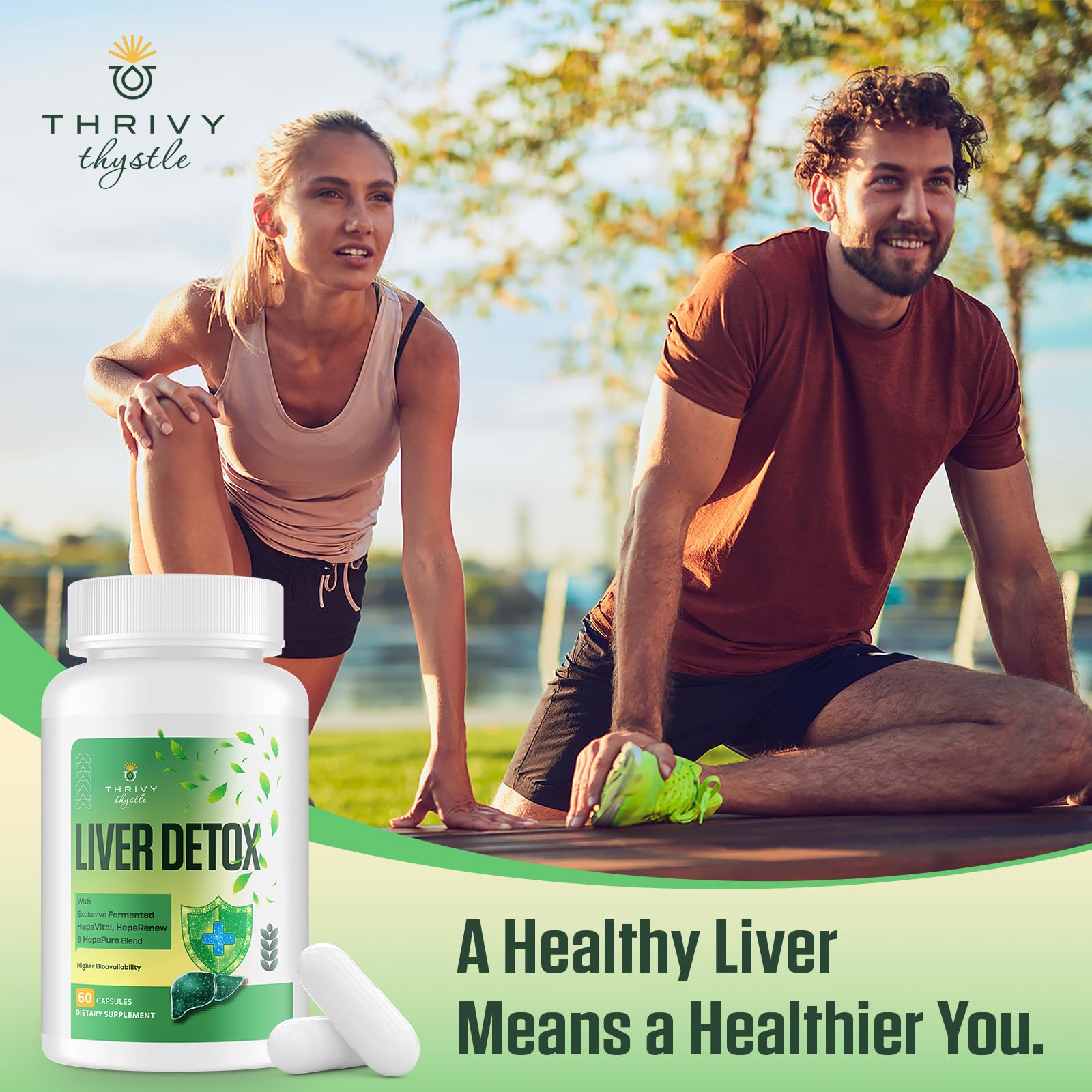 ThrivyThystle bottle shown in daily-use scene for consistent routine.