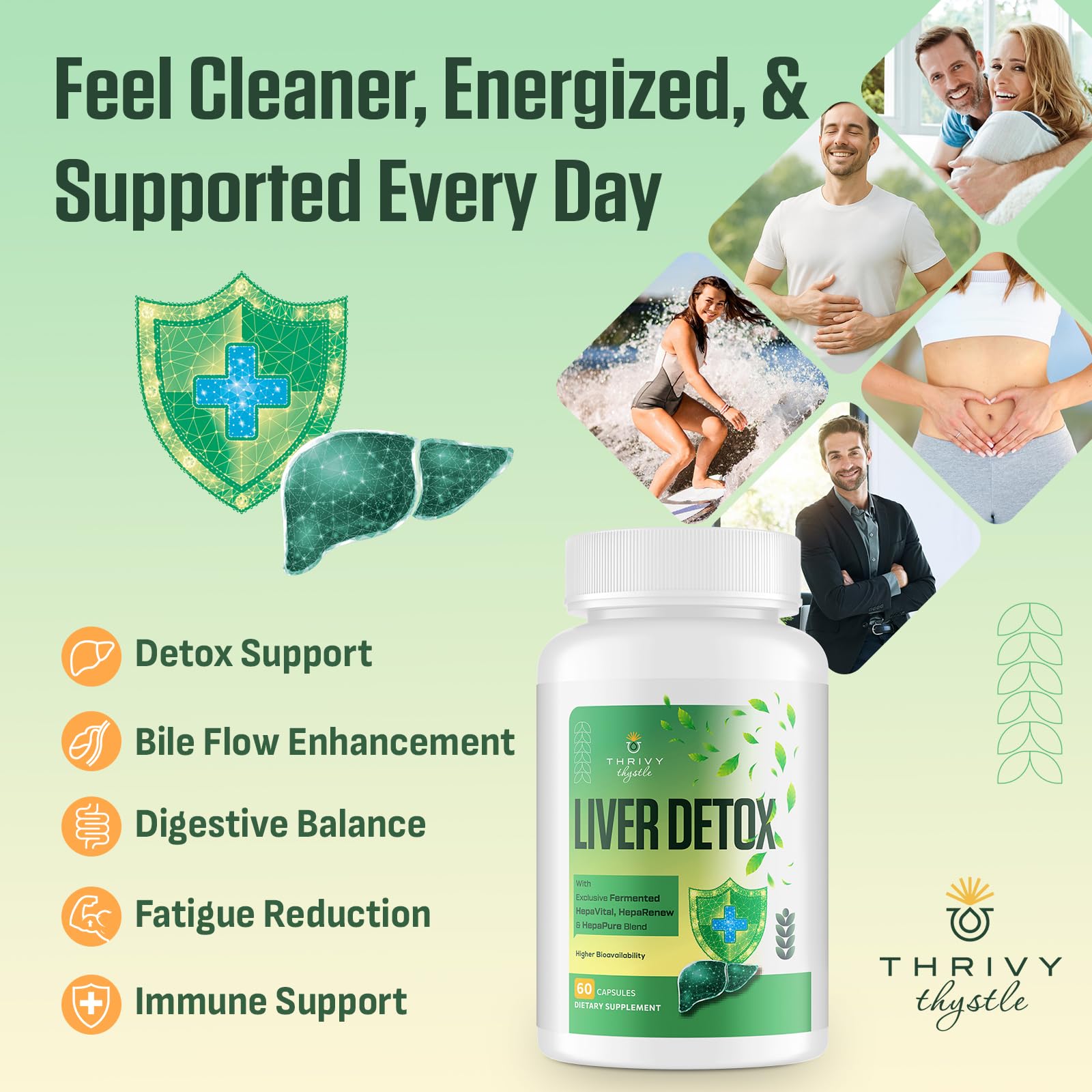 ThrivyThystle Fermented HepaVital complex demonstrates improved nutrient absorption.