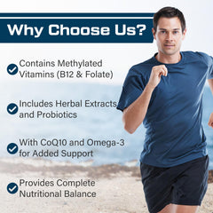 ThrivyThystle multivitamin for men 50+ bottle back immune and energy support