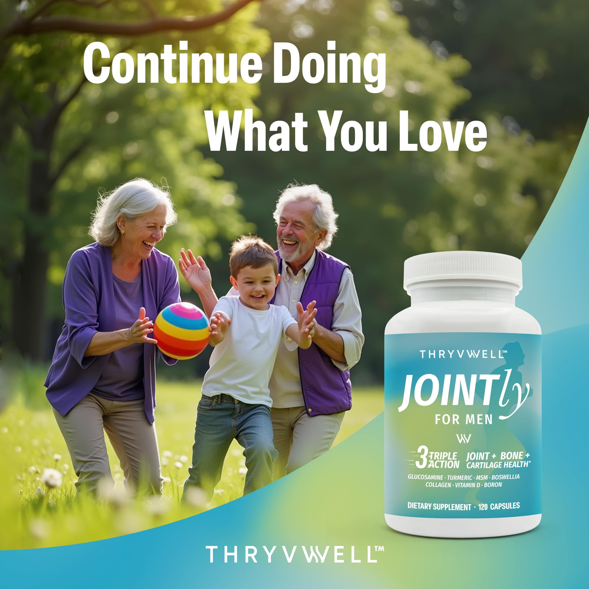 ThryvWell Jointly for Men active use showcase for everyday movement