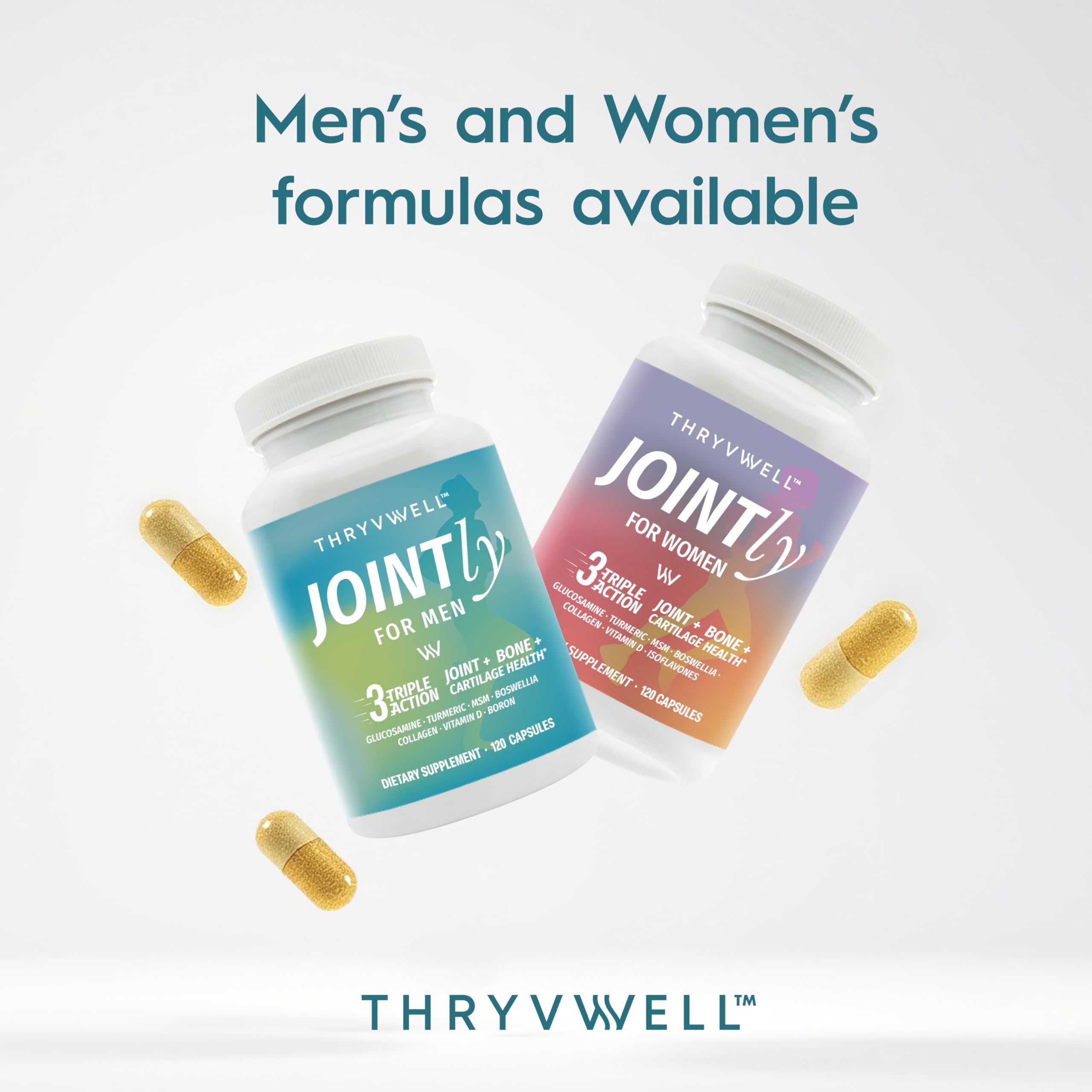 ThryvWell Jointly ingredients panel detailing essential nutrients for joint health
