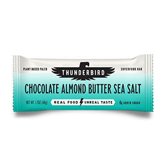 Barras Thunderbird energía chocolate almendra sal marina para entrenamientos.