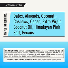 Thunderbird Chocolate Coconut Cashew bar close-up highlights real ingredients and flavor.