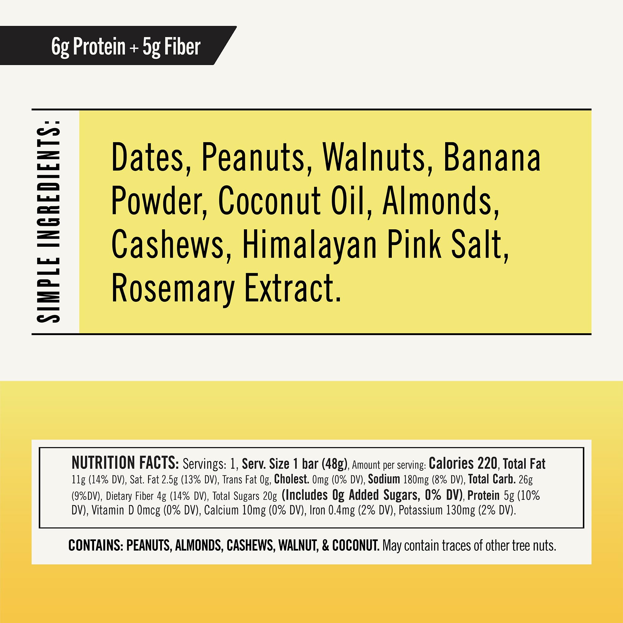 Thunderbird Bars close-up of peanut banana walnut flavor for protein and fiber.