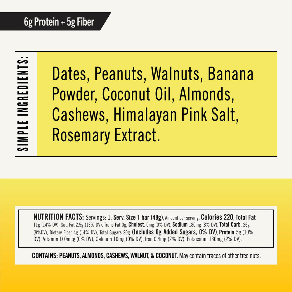 Thunderbird Bars close-up of peanut banana walnut flavor for protein and fiber.