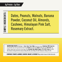 Thunderbird Bars close-up of peanut banana walnut flavor for protein and fiber.