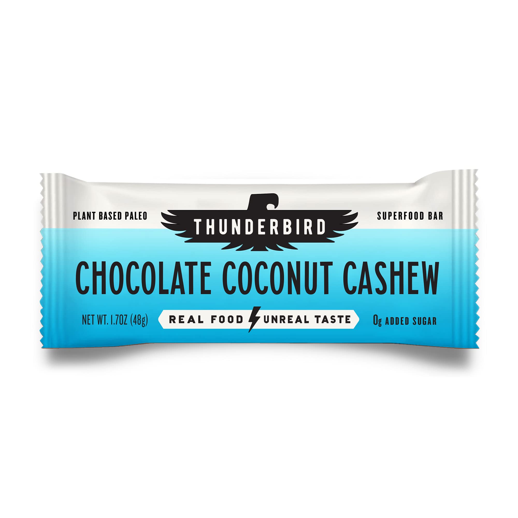 Thunderbird Real Food Bars energy pack shot for on-the-go fueling.